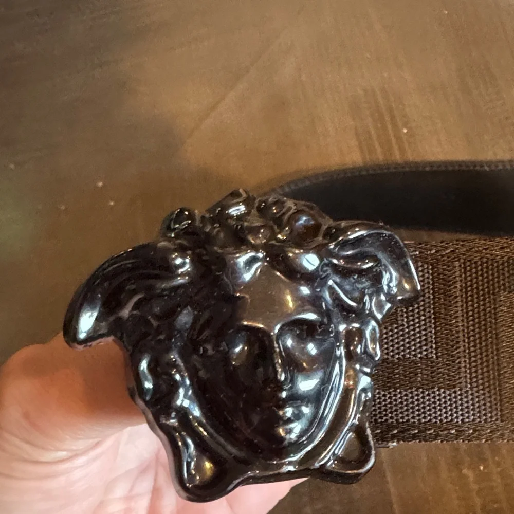 Black VR Headset with Lion Design